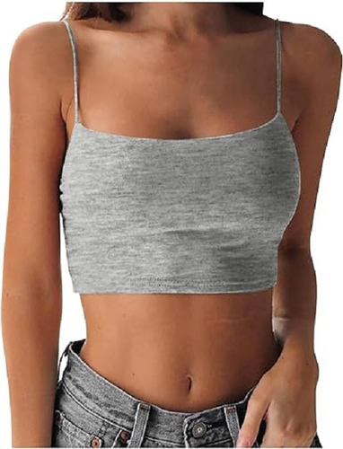 Top Crop Mujer Con Tiras Mujer Musculosa Cola De Ratón