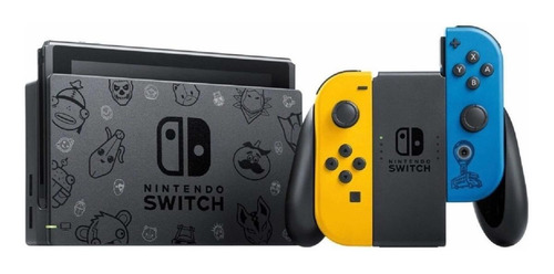 Nintendo Switch 32GB Fortnite Wildcat Bundle color negro, amarillo y azul