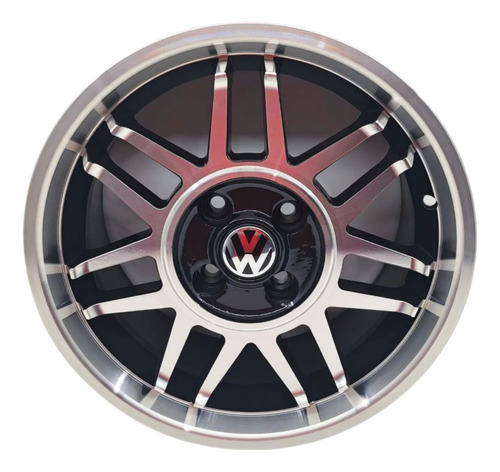 Jogo De Roda Volkswagen Snowflake Aro 15 4x100 + Bicos 