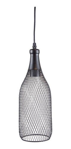 Lámpara Colgante Rejilla Forma De Botella,incluye Ampolleta 