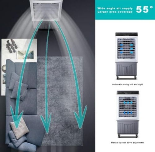 Enfriador Aire Acondicionado De 50lts Zy60 Con Ruedas