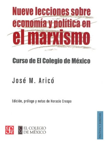 Nueve Lecciones Sobre Economia Y Politica - Arico Jose