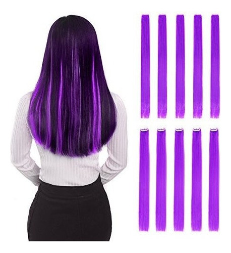 Pinza De Color En Extensiones De Cabello 22  10pcs Postizos