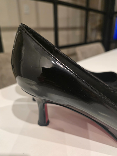 Zapatos Stiletto A-pie Negros Nro 38 (Usado)