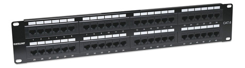 Panel De Parcheo Nexxt Solutions Cat6 48 Puertos Negro /v /v