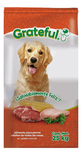 Alimento Grateful para perro adulto sabor mix en bolsa de 25kg