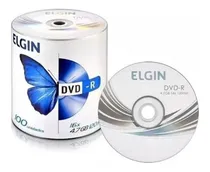 Comprar 100 Dvd-r Elgin 16x Com Logo Nf Dvd R Virgem Dvd -r - R