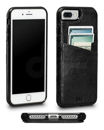 Estuche Cuero Para iPhone 7 iPhone 8 Lugano Negro Dimm