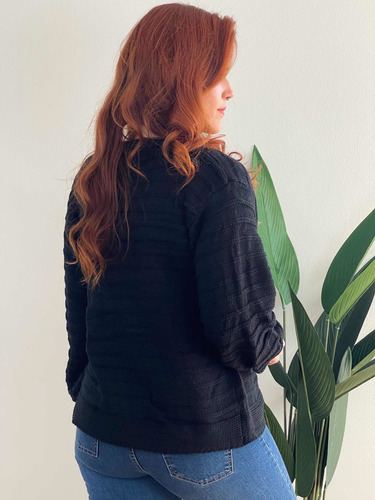 Cardigán Mujer Botones Lana Invierno