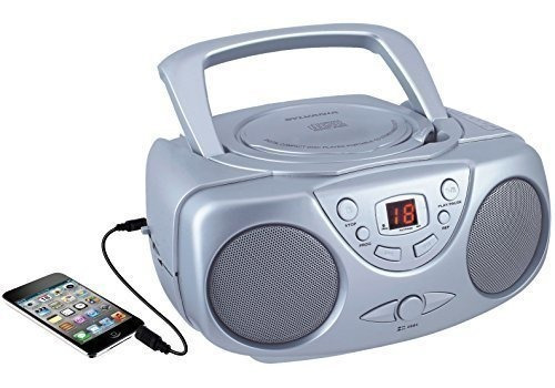 Reproductor De Cd Portatil Sylvania Srcd243 Con Amfm Radio