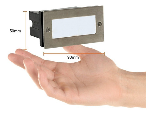Imagen 5 de 6 de Lámpara Incrustar Muro Exterior Satinado, 0.6 W, Luz Cálida