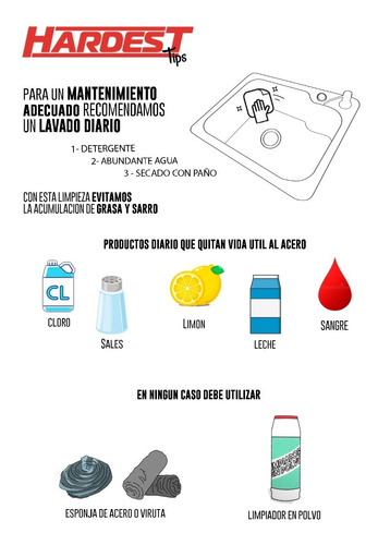 Imagen 9 de 10 de Bacha Cocina Pileta Simple Acero Inoxidable Dosificador 56cm