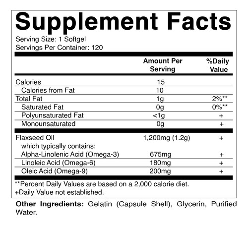 Vitamatic Aceite De Linaza Omega 3 120 Cáp