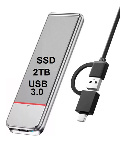 Ssd Externo Portátil 2tb Interface Usb-c Gen 2 Fat32 Pronto P/ Rádio Super-speed
