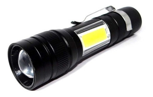 Mini Lanterna Tática Led Recarregável Com Zoom B-max Lanterna Preto Luz Branco