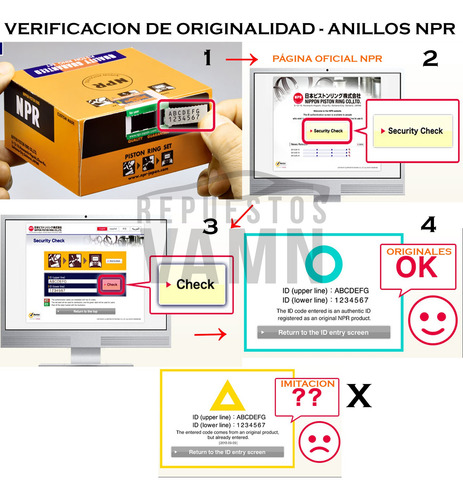 Anillos Std Optra Desing Advance 2008 - 2012 Original Npr