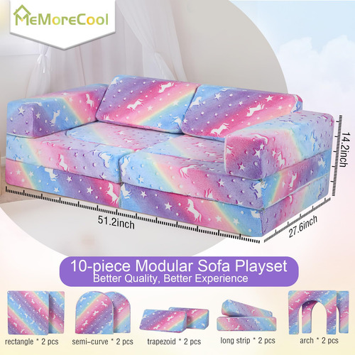 Memorecool Sofá Para Niños Pequeños Sofá Modular De 10