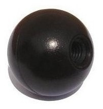 Imagen 2 de 6 de Esfera Baquelita Diametro 30 Mm Rosca 1/4 Pack 10 Unidades