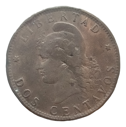 Antigua Moneda 2 Centavos De Patacón 1890 Cj# 31