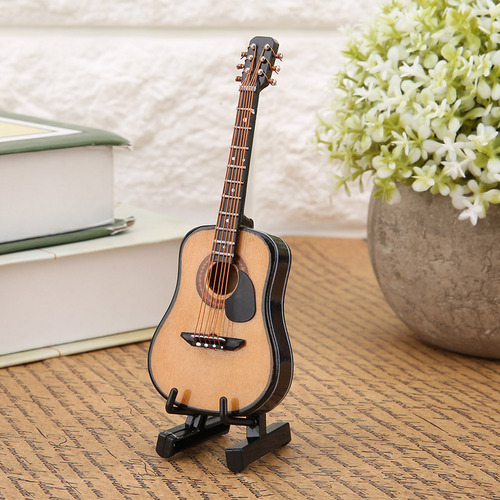 Maqueta De Miniguitarra, Decoración De Madera En Miniatura P