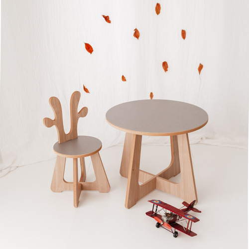 Imagen 6 de 10 de Juego De Mesa 45 Cm Y 60 Cm + 2 Sillas Madera Envío Gratis