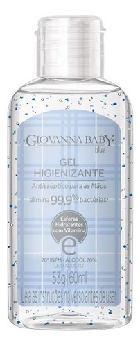 Álcool Gel Higienizante Giovanna Baby Azul 60ml Fragrância Blue