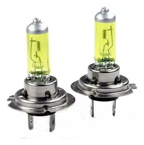 Ampolleta Halogena H7 12v 55w Amarilla Par 2 Unidades