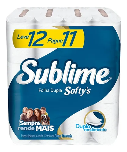 Papel Higiênico Folha Dupla 30 Metros Sublime Softy S Com