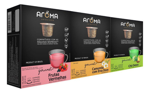 Chá en cápsula Aroma sem glúten