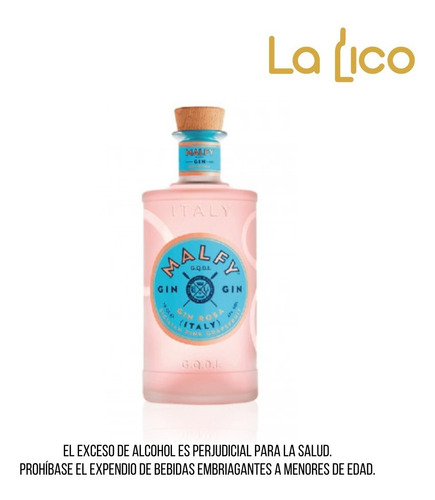 Ginebra Malfy Rosa 700ml - mL a $328