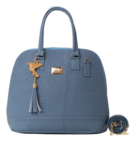 Bolso De Mujer Fana Ayla Color Azul Con Asas M3783 !!!