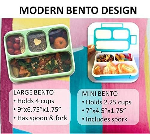 Cajas Bento Fugas Kinsho, Pack Familiar 4 Contenedores Bpa F