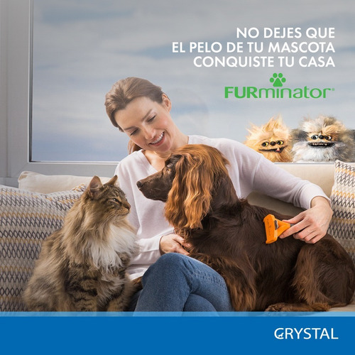 Combo Cepillo Furminator Pelo Corto M + Recolector De Pelo