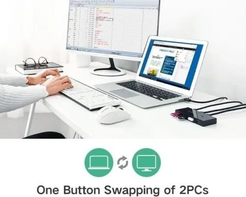 * Conmutador Usb 3.0 Seletor Kvm Usb 3.0 2 Piezas Con 4 Ent
