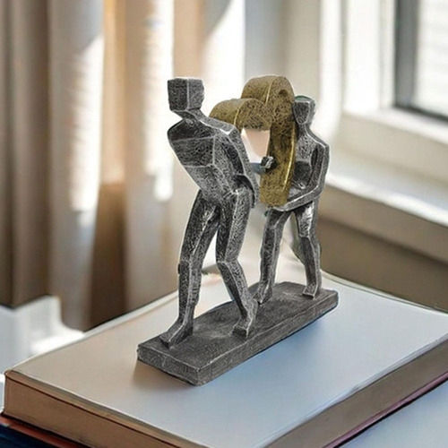 Estátua Peso Do Amor Decoração Peso Do Amor Para Sala De