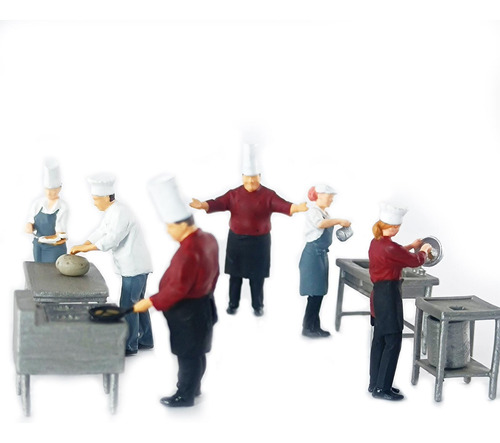2 Figuras De Chef Para Modelos De Trenes De Ferrocarril