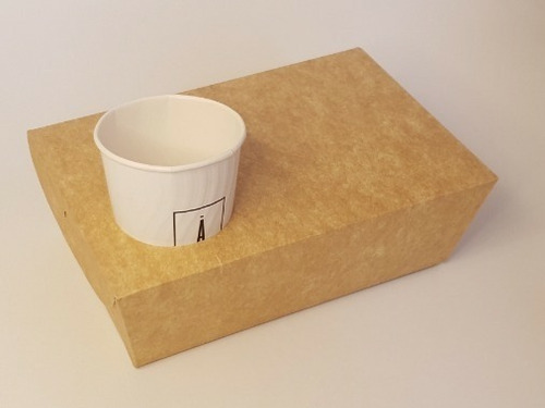 50 Caja Con Portavaso Para Take Away De Café 23x15x7,5cm Dx