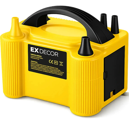 Inflador Balões Máquina Encher Bexiga Bomba Elétrica 600W 2 Bicos Compressor Balão Festa Profissional EX Decor