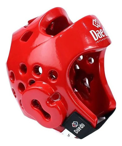 Protetor Cabeça Capacete Taekwondo Vermelho Daedo Fit 