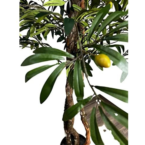 Árbol Artificial De Olivo De 6.5 Pies Troncos De Mader...