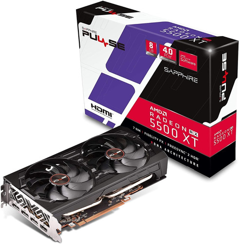 Tarjeta Video Radeon Sapphire Pulse Rx 5500 Xt 8gb Gddr6 /v