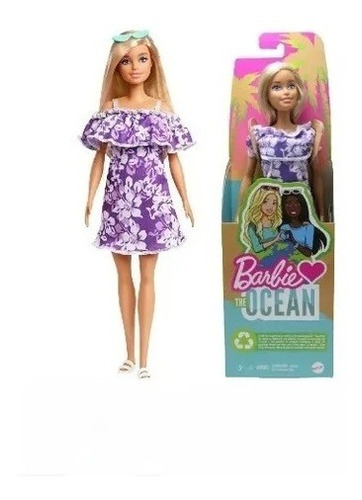 Boneca Barbie Loves The Ocean Loira Grb36 - Mattel Grb35