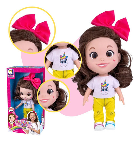 Boneca Infantil Valentina Pontes De Silicone Roupa Completa