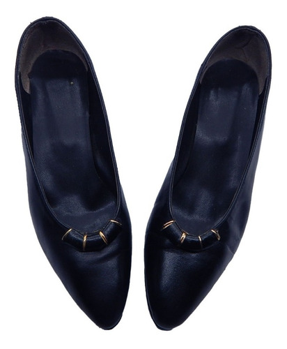 Zapatos Usados Vintage En Cabritilla Color Negro Talle 38 