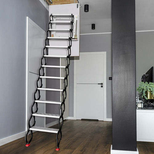 Vevor 3m Escalera Telescópica Retráctil Plegable Portátil Color Negro