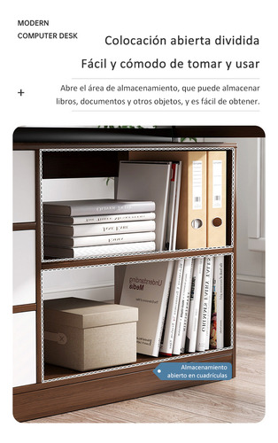 Escritorio De Computadora Gabinetes De Archivos Combinados Marrón
