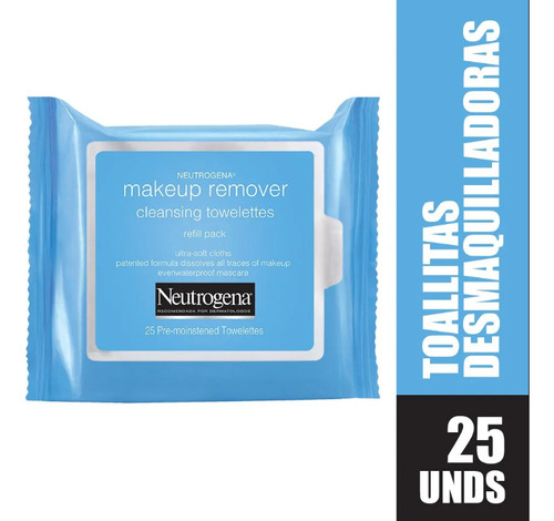 Neutrogena Cleansing Towelettes Toallitas Desmaquillantes 25 Unidades Por Envase