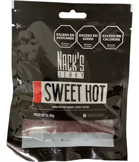 Charqui Nack's Jerky Sweet Hot 6 U. X 30g. Porción Justa!