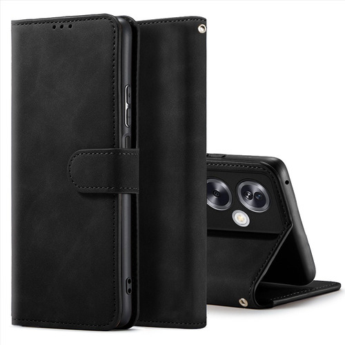 For Oppo A79 5g Pu Wallet Magnetic Clasp Card Slot Flip Case