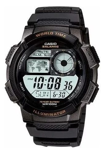 Reloj Casio Ae-1000w-1a Wr100 Mts  - Taggershop